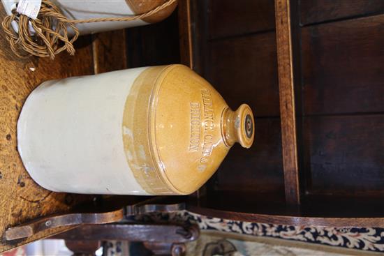 A collection of six Victorian earthenware jars, tallest 16in.